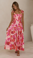 Maille Tiered Maxi Dress - Rosalie Print