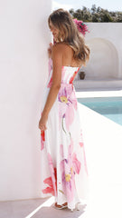 Lila Strapless Maxi Dress - Wildflower Pink