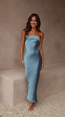 Gisele Maxi Dress - Steel Blue
