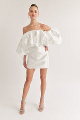 Theresa Off-The-Shoulder Puff Sleeve Mini Dress