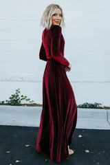 Jada Ribbed Velvet Wrap Dress | Mulberry
