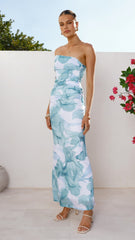 Coda Maxi Dress - Blue Floral
