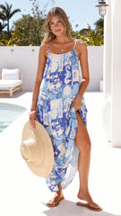 Alivia Maxi Dress - Ocean Mirage