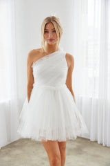 Azalea One Shoulder Tulle Babydoll Mini Dress