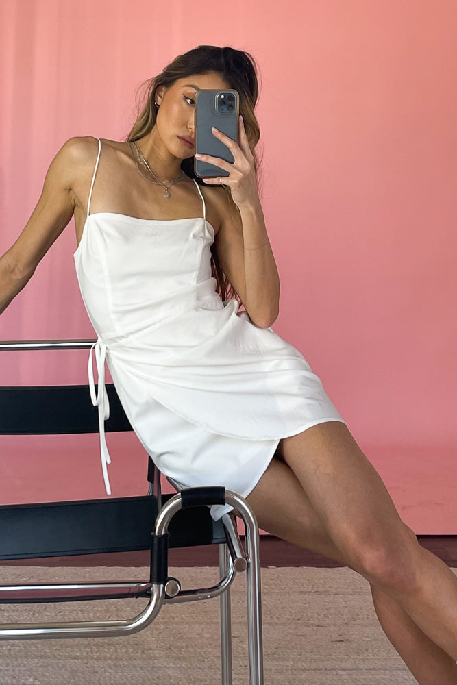 Cedar Wrap Mini Dress